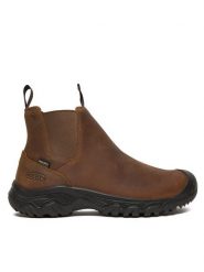 Keen Sztyblety Anchorage 1031166 Brązowy. Brązowe sztyblety męskie Keen, z nubiku, bez obcasa, bez zapięcia. Za 719.99 zł.