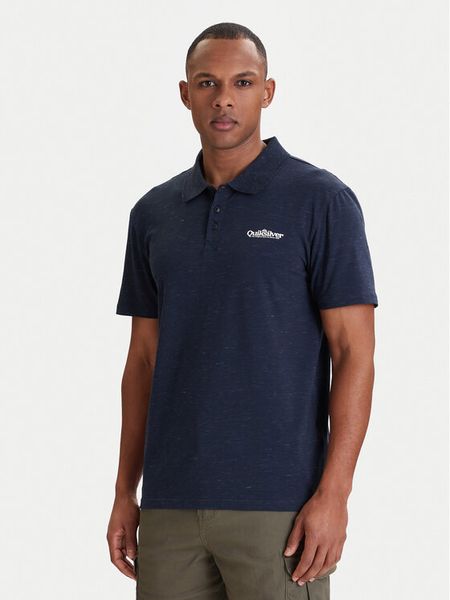 Quiksilver Polo EQYKT04420 Granatowy Regular Fit. Niebieskie koszulki polo męskie Quiksilver, l, bez wzorów, z bawełny, bez kołnierzyka, bez ramiączek. Za 149.99 zł.