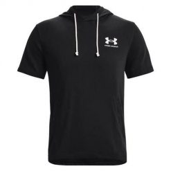 Koszulka sportowa męska Under Armour Rival Terry Lc Ss Hd. Białe t-shirty sportowe męskie Under Armour, m, bez wzorów, z bawełny, sportowe, bez ramiączek. Za 271.00 zł.