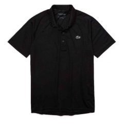 Lacoste Dh3201 Polo Shirt. Czarne koszulki polo męskie Lacoste, bez wzorów, sportowe, bez kołnierzyka, bez ramiączek. Za 364.65 zł.