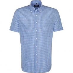 Koszula - Tailored fit - w kolorze biało-niebieskim. Niebieskie koszule męskie Seidensticker, w kratkę, z bawełny, button down. W wyprzedaży za 104.95 zł.