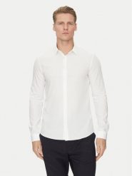 Calvin Klein Koszula K10K114299 Biały Slim Fit. Białe koszule męskie Calvin Klein, m, bez wzorów, z bawełny, bez kołnierzyka, bez ramiączek. Za 199.99 zł.