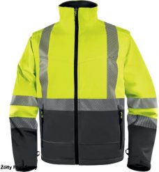FAST - BLUZA SOFTSHELL Z POLIESTRU I ELASTANU, 3 WARSTWY LAMINOWANE - żółty fluo-szary 3XL. Szare bluzy nierozpinane męskie DELTA PLUS, m, bez wzorów, z elastanu, bez ramiączek, bez kaptura. Za 293.80 zł.
