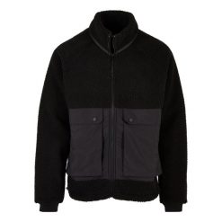 Polar Urban Classics Sherpa. Czarne bluzy z polaru męskie Urban Classics, m, bez wzorów, z polaru, bez ramiączek, bez kaptura. Za 298.00 zł.