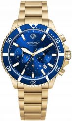 Zegarek Giewont Zegarek Męski Chronograph Sapphire Złoto Niebieski GW3970-B6. Niebieskie zegarki męskie Giewont, złote. Za 221.61 zł.