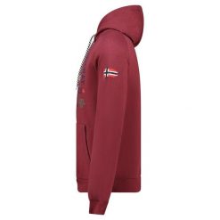 Geographical Norway GEXPE BURGUNDY DB MEN 100 — bordowa bluza męska z kapturem. Brązowe bluzy z kapturem męskie Geographical Norway, m, bez wzorów, z bawełny, z kapturem. Za 149.00 zł.