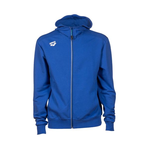 Bluza Arena Team Hooded Jacket Panel z kapturem. Niebieskie bluzy nierozpinane męskie ARENA, s, bez wzorów, z bawełny, z kapturem. Za 319.00 zł.