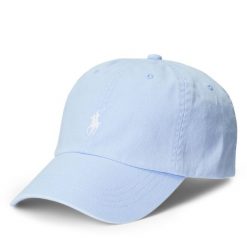 Czapka z daszkiem Polo Ralph Lauren. Niebieskie czapki męskie Polo Ralph Lauren, bez wzorów. Za 289.99 zł.