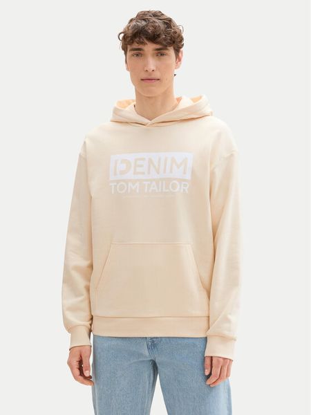 Tom Tailor Denim Bluza 1041482 Écru Regular Fit. Bluzy nierozpinane męskie Tom Tailor Denim, m, bez wzorów, z bawełny, bez ramiączek, bez kaptura. Za 119.99 zł.