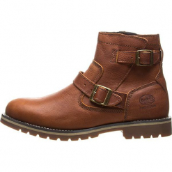 Skórzane botki w kolorze jasnobrązowym. Brązowe sztyblety męskie Dockers by Gerli. W wyprzedaży za 218.95 zł.