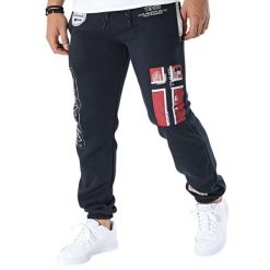 Spodnie turystyczne męskie Geonorway Expedition Moliere. Niebieskie spodnie dresowe męskie Geographical Norway, bez wzorów, z bawełny. Za 150.70 zł.