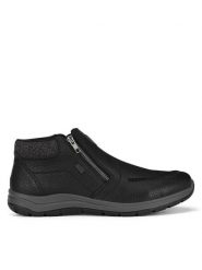 Rieker Botki 03660-00 Czarny. Czarne sztyblety męskie Rieker, ze skóry, bez obcasa, bez zapięcia. Za 307.99 zł.