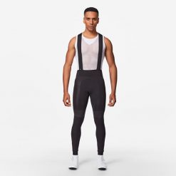 Legginsy rowerowe Van Rysel Racer. Czarne szorty sportowe męskie VAN RYSEL, bez wzorów, z materiału, sportowe. Za 319.99 zł.