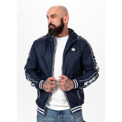 Kurtka przejściowa męska Pitbull z kapturem Whitewood. Niebieskie kurtki męskie PITBULL, m, bez wzorów, bez ramiączek, z kapturem. Za 249.00 zł.