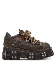 NEW ROCK Sneakersy M-120N-C83 Brązowy. Brązowe buty sportowe na co dzień męskie NEW ROCK, m, bez wzorów, ze skóry, rockowe, bez ramiączek, bez kaptura. Za 1,379.00 zł.