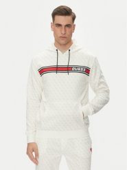 Guess Bluza New Korbin Z4BQ30 FL04Q Biały Regular Fit. Białe bluzy nierozpinane męskie Guess, l, z aplikacjami, z syntetyku, bez ramiączek, bez kaptura. Za 259.99 zł.