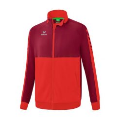 Kurtka robocza Erima Six Wings czerwona junior. Czerwone kurtki męskie Erima, bez wzorów, z materiału, sportowe, bez ramiączek, bez kaptura. Za 272.99 zł.