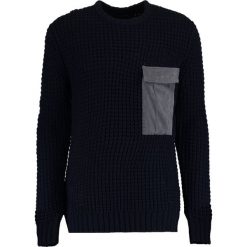 Religion SHIELD Sweter navy/dark metal. Niebieskie kardigany męskie marki Religion, z materiału. W wyprzedaży za 367.20 zł.