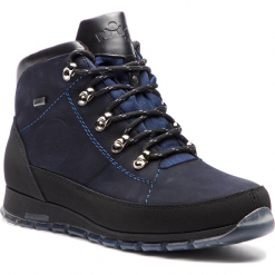 Trekkingi NIK - 02-0518-09-2-09-03 Granatowy. Niebieskie buty trekkingowe męskie Nik, z materiału. Za 359.00 zł.