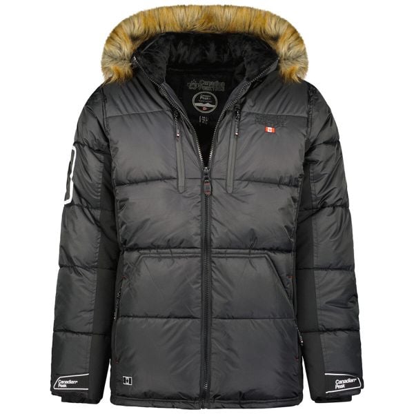 Parka Canadian Peak Danoneak 002. Czarne parki męskie Canadian Peak, na zimę, m, bez wzorów, bez kaptura. W wyprzedaży za 407.00 zł.
