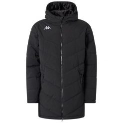 Kurtka puchowa Kappa Giambolo. Czarne kurtki męskie Kappa, m, bez wzorów, z puchu, sportowe, bez ramiączek, bez kaptura. Za 461.50 zł.