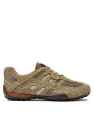 Geox Półbuty U Snake K U4207K 02214 C0845 Beżowy. Brązowe codzienne półbuty męskie Geox, bez wzorów, z materiału, bez obcasa, bez zapięcia. Za 279.99 zł.