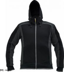 CERVA DAYBORO - męska bluza, kaptur, odblaskowe elementy, 55% bawełna, 45% poliester - czarny M. Czarne bluzy nierozpinane męskie CERVA, m, bez wzorów, z bawełny, bez ramiączek, bez kaptura. Za 184.85 zł.