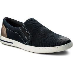 Półbuty LASOCKI FOR MEN MI08-C274-324-05. Niebieskie eleganckie półbuty męskie Lasocki For Men, z nubiku, bez obcasa, bez zapięcia. W wyprzedaży za 149.99 zł.