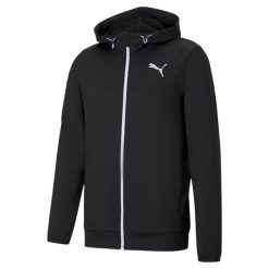Bluza dresowa męska Puma RTG FZ HOODZIE MG. Czarne bluzy nierozpinane męskie Puma, m, bez wzorów, z dresówki, bez ramiączek, bez kaptura. Za 217.33 zł.
