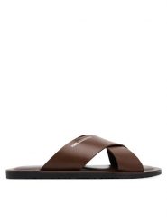 KARL LAGERFELD Klapki Kastor III KL70214 Brązowy. Brązowe klapki i japonki męskie KARL LAGERFELD, bez wzorów, ze skóry. Za 339.99 zł.