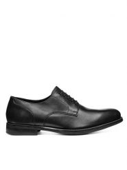 Geox Półbuty U Barberigo U56MBC 00043 C9999 Czarny. Czarne eleganckie półbuty męskie Geox, ze skóry, wizytowe, bez obcasa, bez zapięcia. Za 349.99 zł.