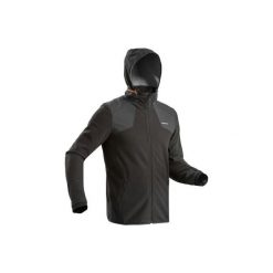 Kurtka polarowa turystyczna SH500 X-Warm męska. Czarne kurtki męskie QUECHUA, na zimę, l, bez wzorów, z elastanu, bez ramiączek, bez kaptura. Za 169.99 zł.