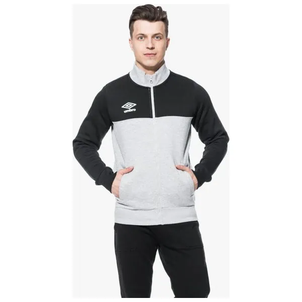 Umbro Bluza Fleece Zip Through , szary, rozmiar M. Szare bluzy bez kaptura męskie Umbro, m, bez wzorów, z bawełny, sportowe, bez ramiączek, bez kaptura. W wyprzedaży za 79.99 zł.