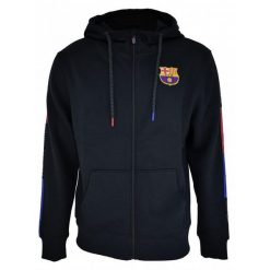 Bluza z kapturem unisex Barcelona 2024-25. Czarne bluzy nierozpinane męskie FC Barcelona, m, bez wzorów, z kapturem. W wyprzedaży za 269.84 zł.