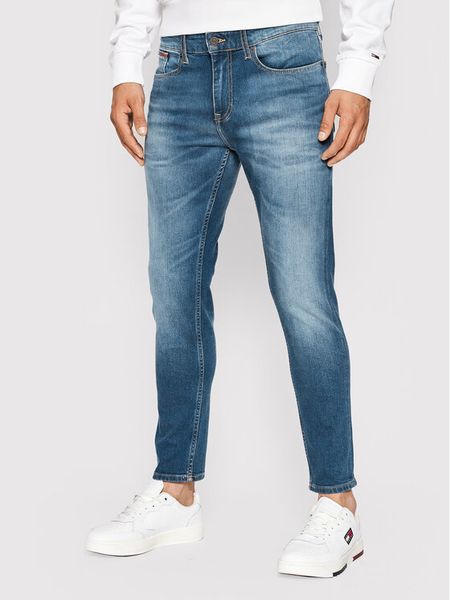 Tommy Jeans Jeansy Austin DM0DM09550 Niebieski Slim Fit. Niebieskie jeansy męskie Tommy Jeans, bez wzorów, z bawełny. Za 279.99 zł.