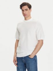 BOSS Sweter Kencel 50545678 Biały Regular Fit. Białe kardigany męskie Boss, m, bez wzorów, z syntetyku, bez ramiączek. Za 539.99 zł.