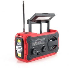 PRISTAR radio FM z latarką 4000 mAh YX328 czerwone. Czerwone radia Mentor. Za 90.91 zł.