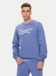 Reebok Bluza Vector Logo 100202411 Niebieski Regular Fit. Niebieskie bluzy nierozpinane męskie Reebok, m, bez wzorów, z bawełny, bez ramiączek, bez kaptura. Za 169.99 zł.