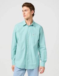 MESKA KOSZULA WRANGLER 1 PKT SHIRT LATIGO BAY 112362766. Koszule męskie Wrangler, l, bez wzorów, bez kołnierzyka, bez ramiączek. Za 149.99 zł.