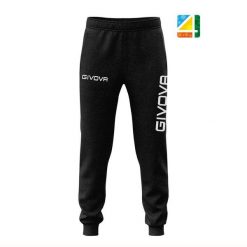 Czarne Spodnie Treningowe Givova Big Logo - Komfort i Styl. Czarne długie spodnie sportowe męskie Givova, bez wzorów, na fitness i siłownię. Za 185.99 zł.