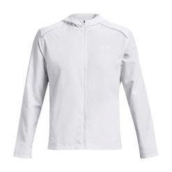 Kurtka do biegania męska Under Armour Storm Run Hooded. Białe kurtki treningowe męskie Under Armour, m, bez wzorów, bez kaptura, do biegania. Za 319.15 zł.