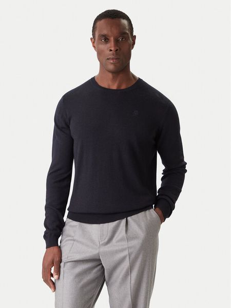 KARL LAGERFELD Sweter 655000 554399 Granatowy Slim Fit. Niebieskie kardigany męskie KARL LAGERFELD, m, bez wzorów, z wełny, bez ramiączek. Za 599.99 zł.