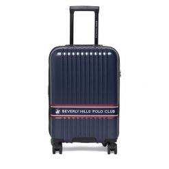 Walizka kabinowa Beverly Hills Polo Club. Niebieskie walizki męskie Beverly Hills Polo Club, bez wzorów. Za 299.99 zł.