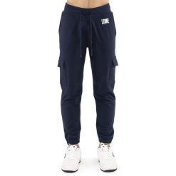 Spodnie dresowe oddychający oddychający z bawełna z elastyczny pas na co dzień. Niebieskie spodnie na co dzień męskie LEONE 1947 APPAREL, bez wzorów, z bawełny, sportowe. W wyprzedaży za 112.15 zł.