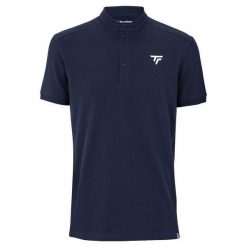 Polo pique Tecnifibre 2024. Niebieskie koszulki polo męskie TECNIFIBRE, bez wzorów, eleganckie, bez kołnierzyka, bez ramiączek. Za 324.00 zł.