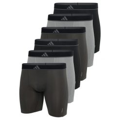 Bokserki Active Micro Flex Eco 6 pak. Szare bokserki męskie ADIDAS, m, bez wzorów, z elastanu. Za 358.00 zł.