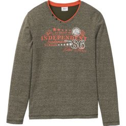 Shirt z długim rękawem melanżowy bonprix ciemnooliwkowy melanż. Koszulki męskie z długim rękawem marki bonprix. Za 44.99 zł.