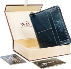Always Wild Pionowy Portfel Męski Na Zamek Z Przeszyciami, Skóra Naturalna !. Portfele męskie Always Wild, bez wzorów, ze skóry. Za 178.95 zł.