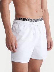 Emporio Armani Szorty kąpielowe EM000686 AF20432 U0002 Biały. Białe kąpielówki męskie Emporio Armani, m, bez wzorów, z syntetyku. Za 399.99 zł.