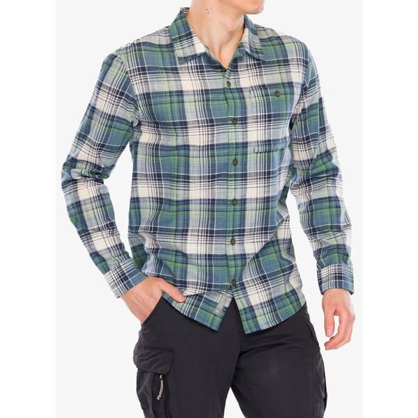 Koszula turystyczna męska Royal Robbins Redwood Plaid L/S. Niebieskie koszule męskie ROYAL ROBBINS, l, bez wzorów, bez kołnierzyka, bez ramiączek. Za 262.49 zł.